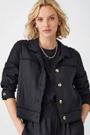 Linen Frayed Jacket