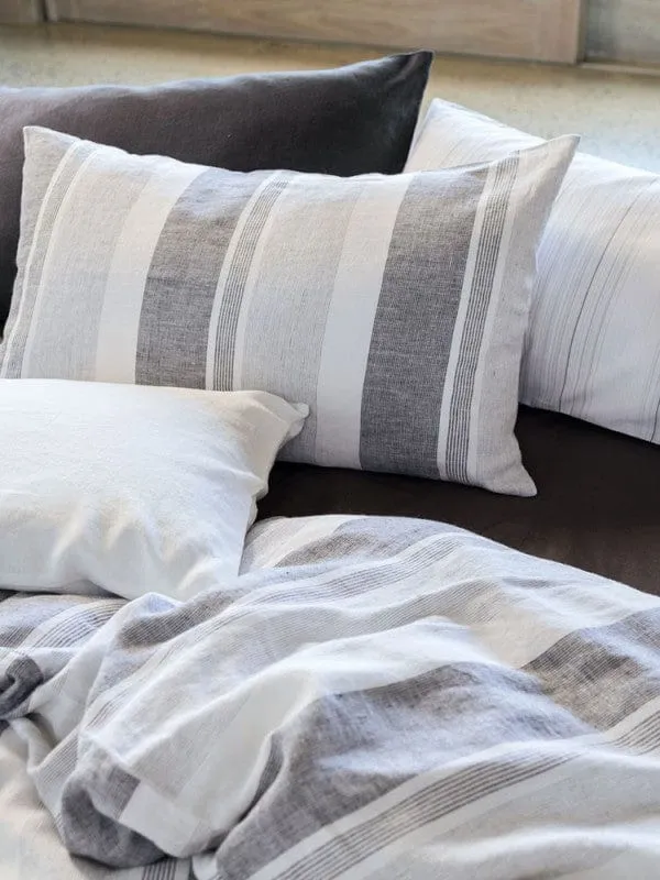 Linen House Charcoal Calais Duvet Cover Set
