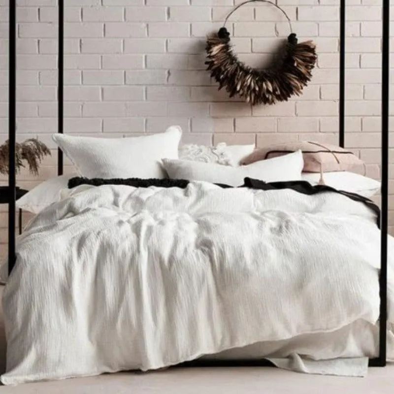 Linen House Eliysian White Duvet Cover Set
