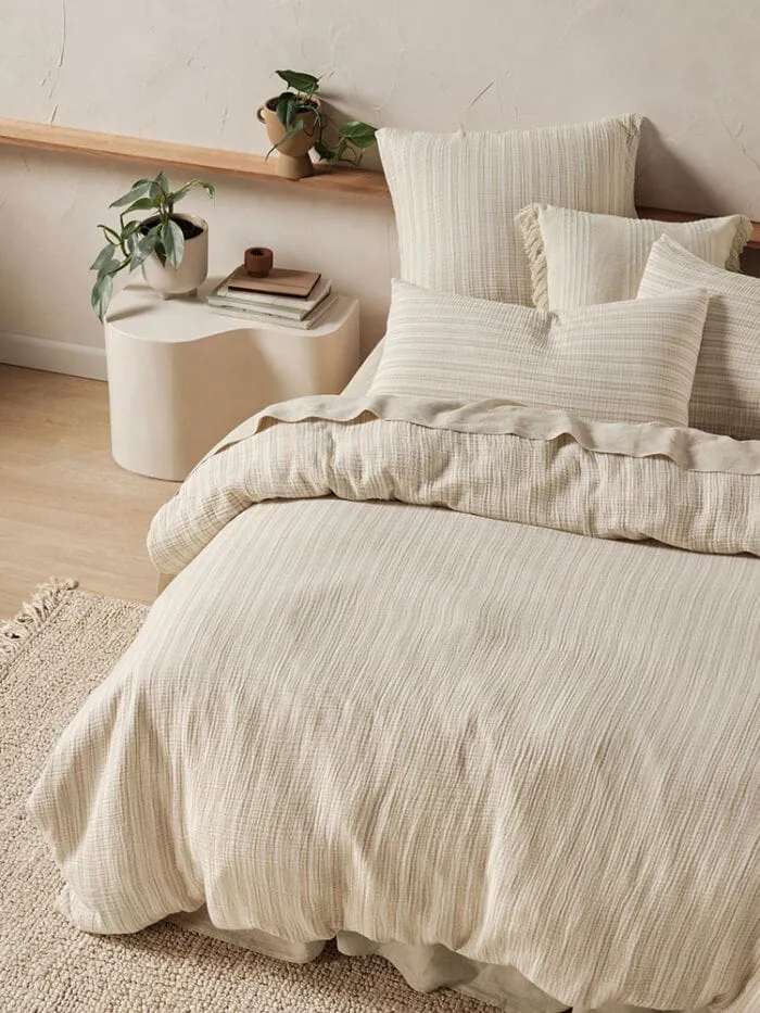 Linen House Natural Majorca Duvet Cover Set