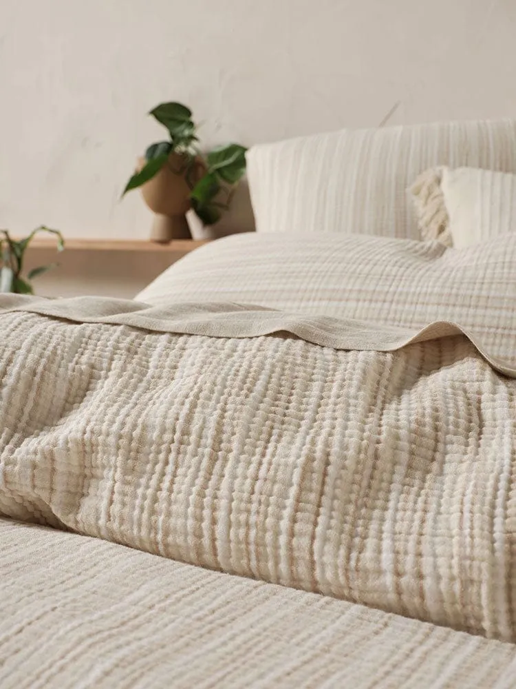 Linen House Natural Majorca Duvet Cover Set