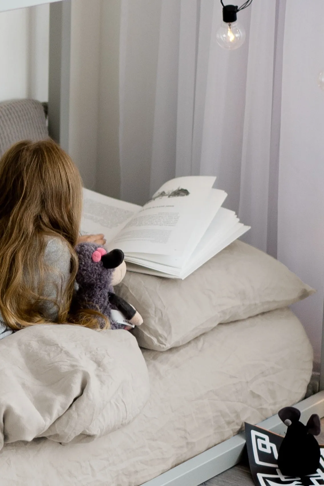 Linen kids duvet cover - natural