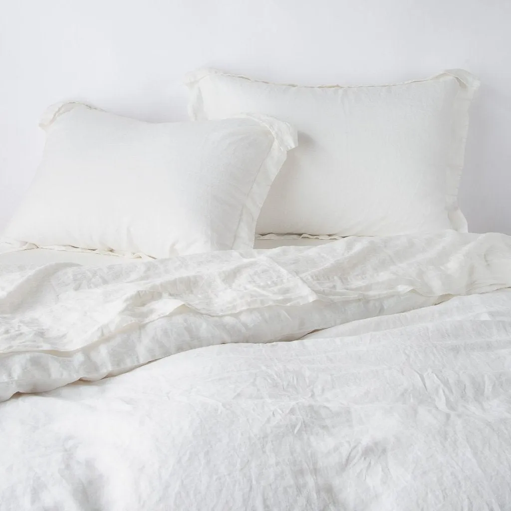 Linen King Sham - Winter White