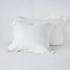 Linen King Sham - Winter White