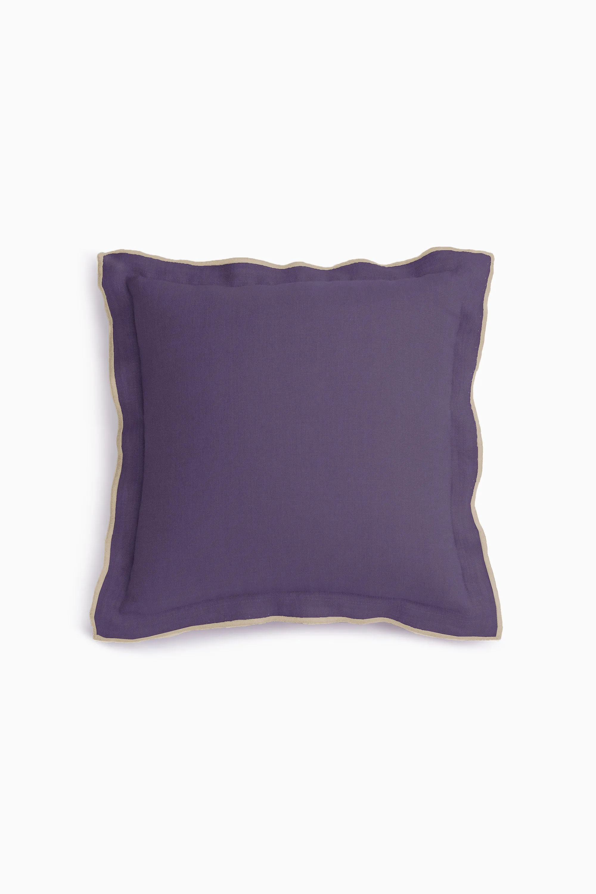 Linen Natural Needled Cushion Cover-Blackberry Wine