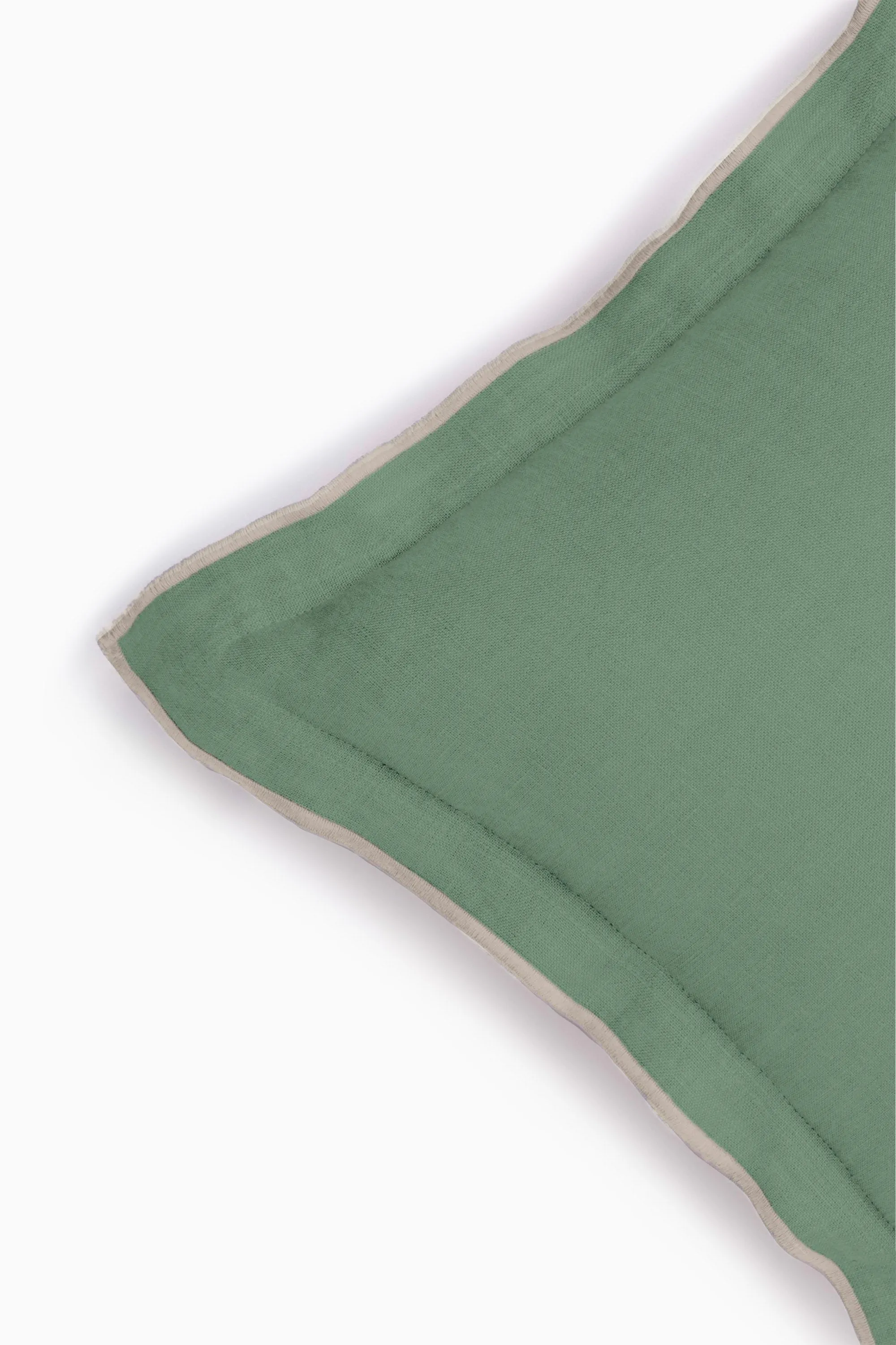 Linen Natural Needled Cushion Cover-Retro Green