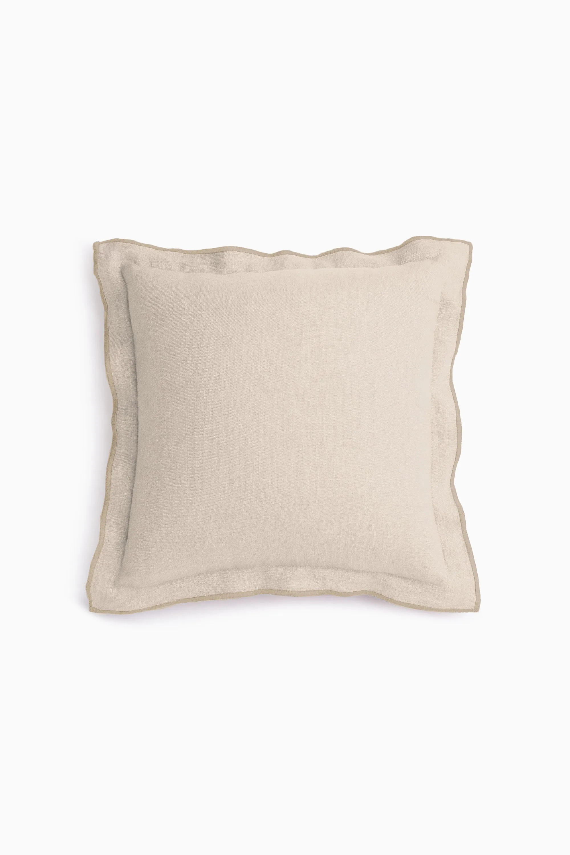Linen Natural Needled Cushion Cover-Sandy Beige