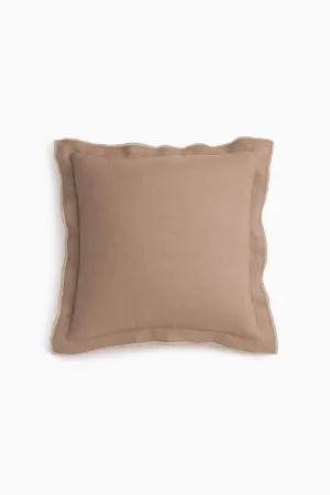 Linen Natural Needled Cushion Cover-Sandy Beige