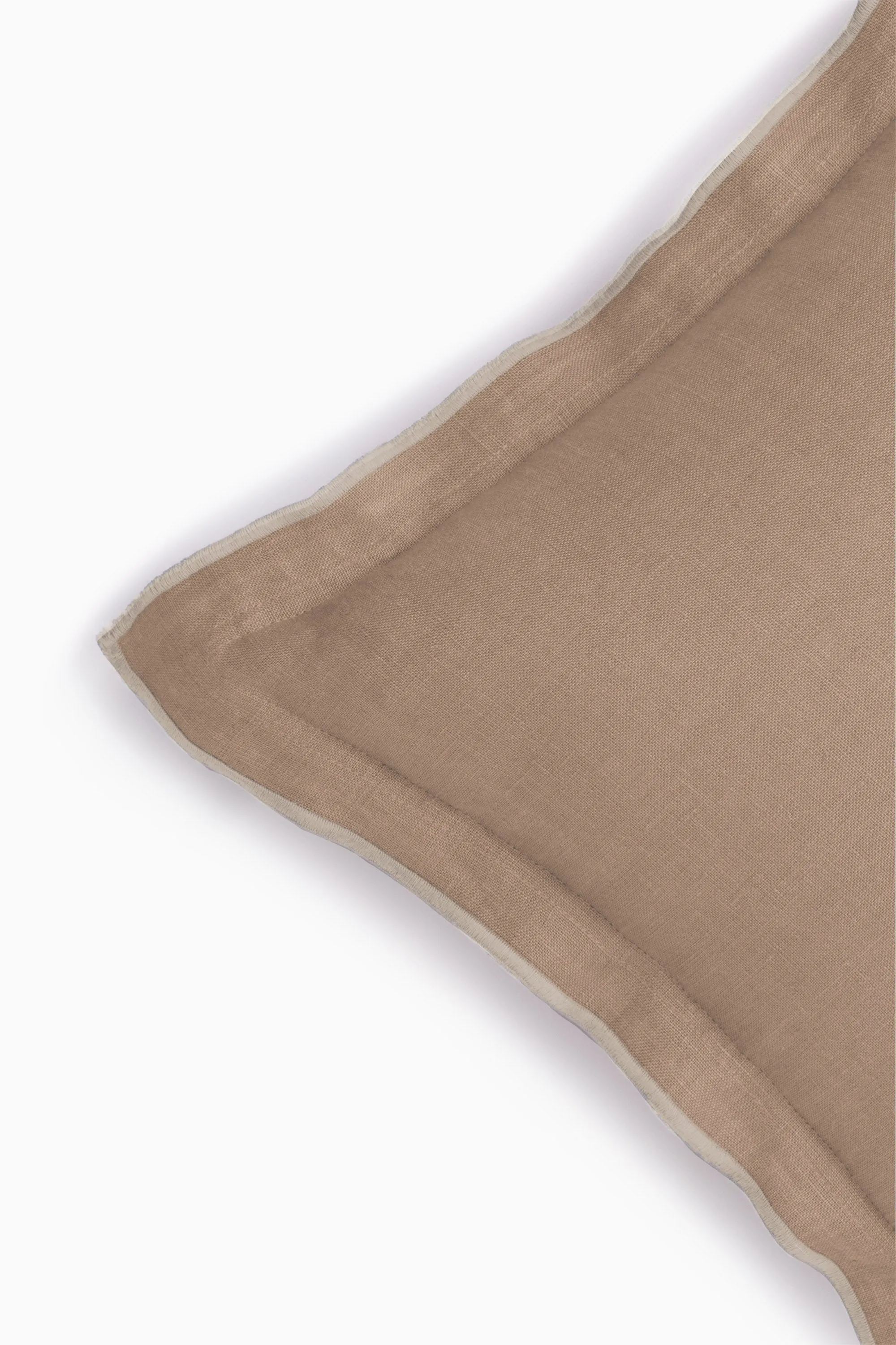Linen Natural Needled Cushion Cover-Sandy Beige