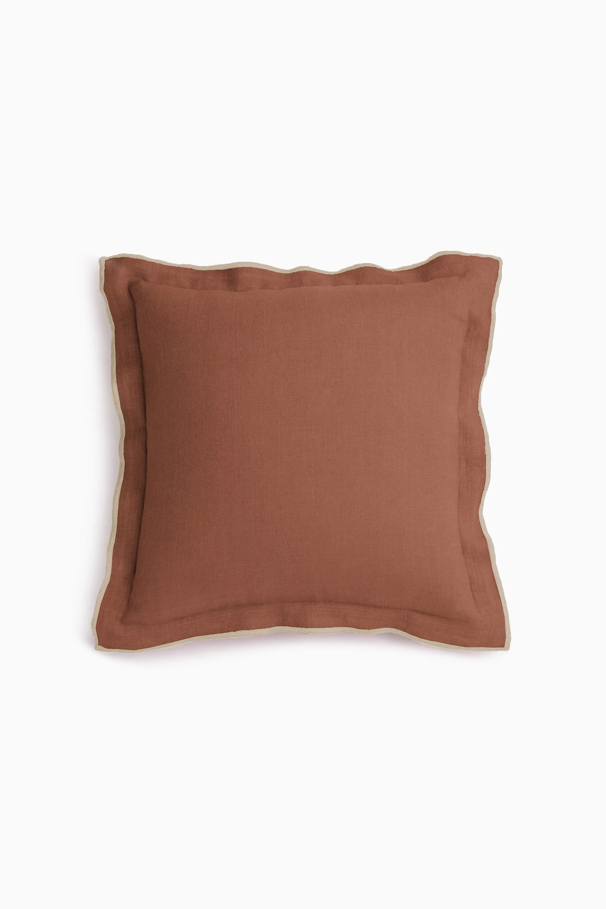 Linen Natural Needled Cushion Cover-Sandy Beige
