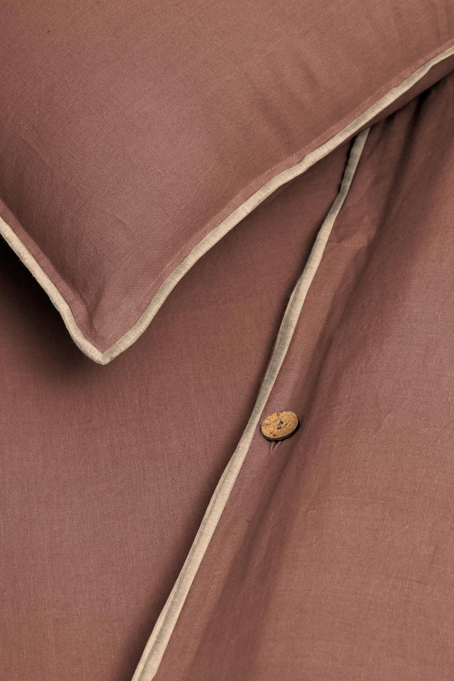 Linen Natural Needled Duvet Cover-Vanilla Sky