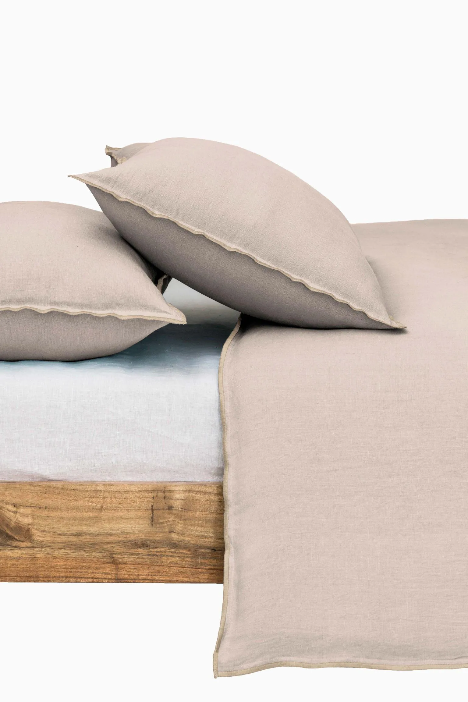 Linen Natural Needled Duvet Cover-Vanilla Sky