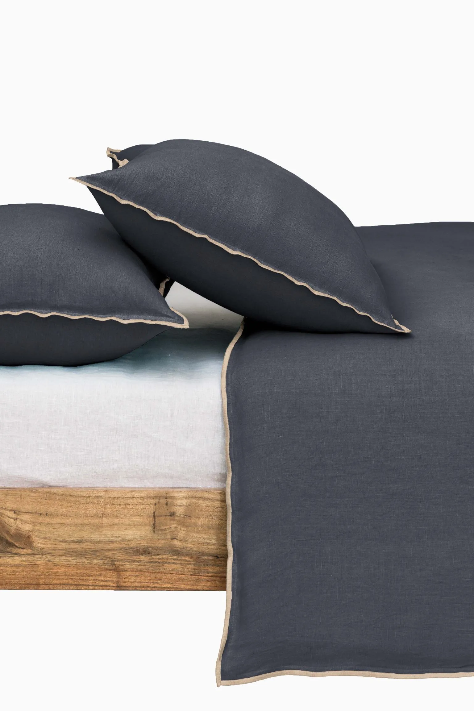 Linen Natural Needled Duvet Cover-Vanilla Sky