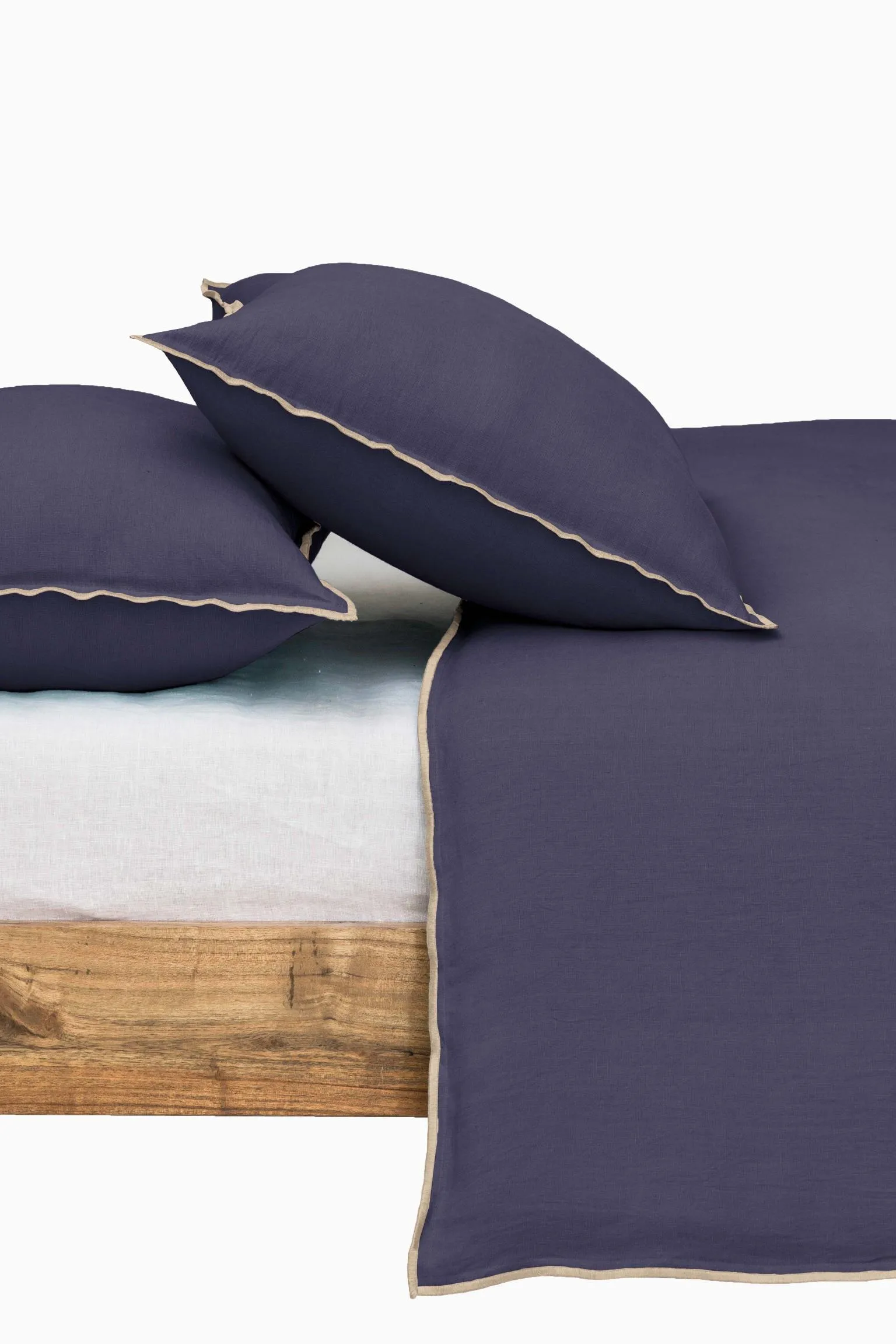 Linen Natural Needled Duvet Cover-Vanilla Sky