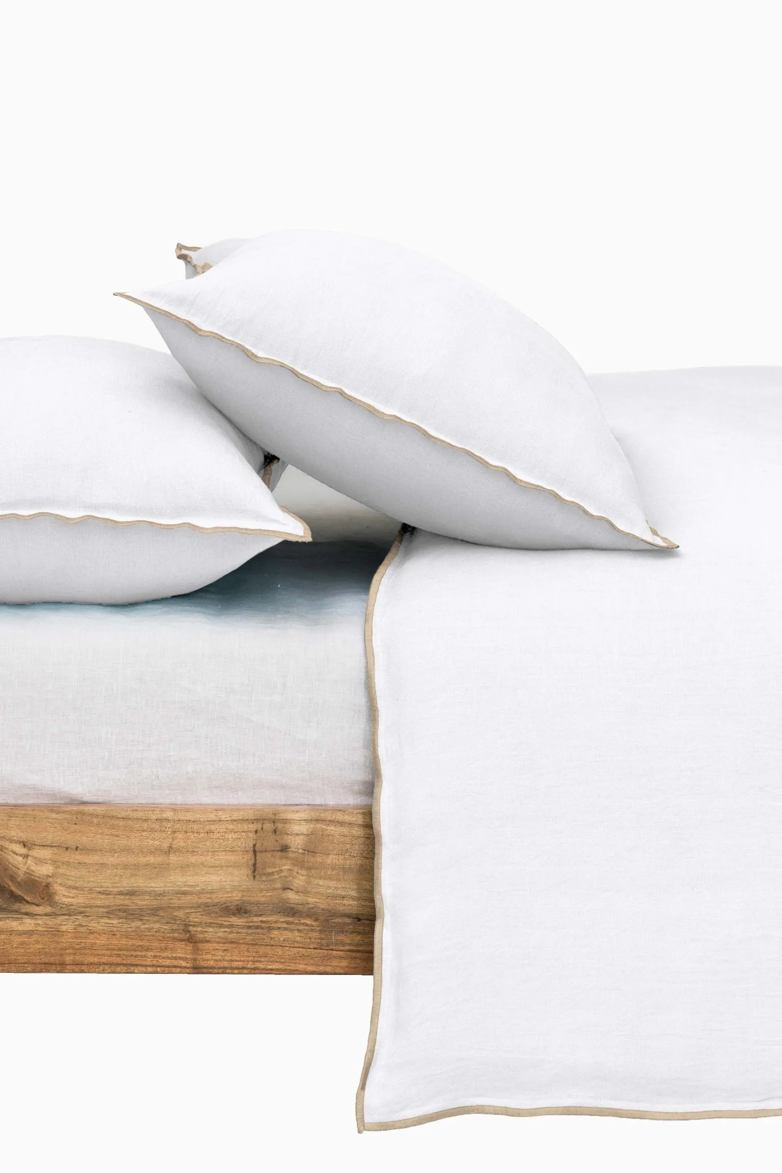 Linen Natural Needled Duvet Cover-Vanilla Sky
