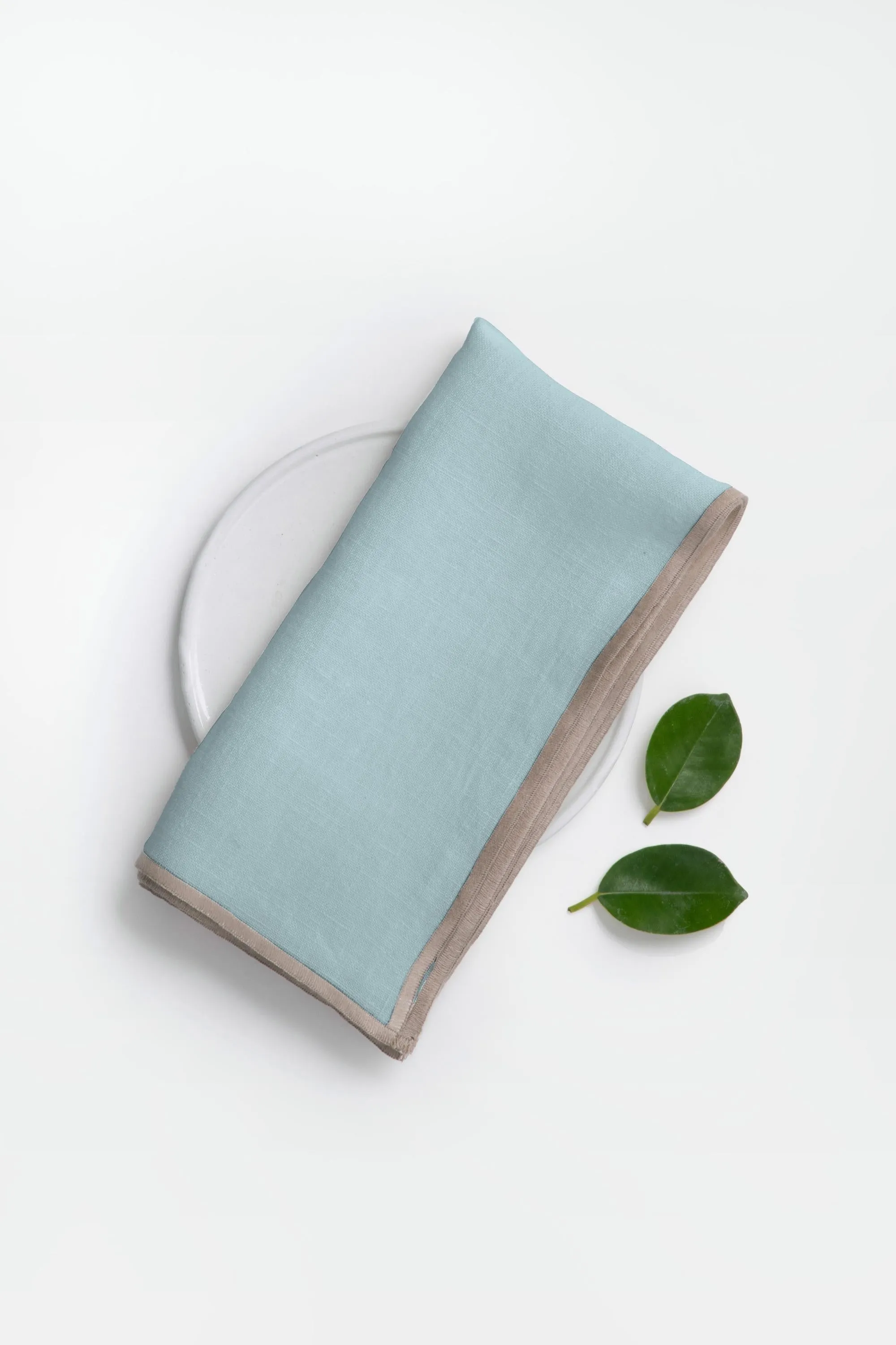 Linen Natural Needled Napkin Set-Indigo Blue