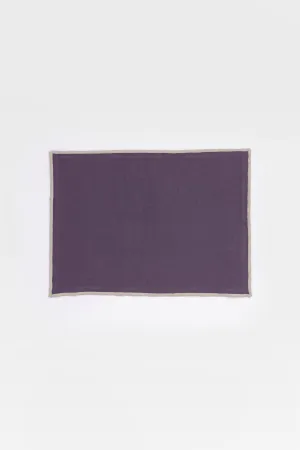 Linen Natural Needled Placemat Set-Blackberry Wine