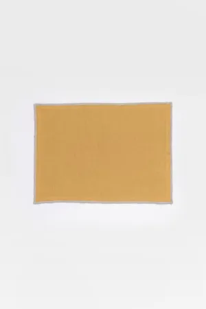 Linen Natural Needled Placemat Set-Dusty Gold