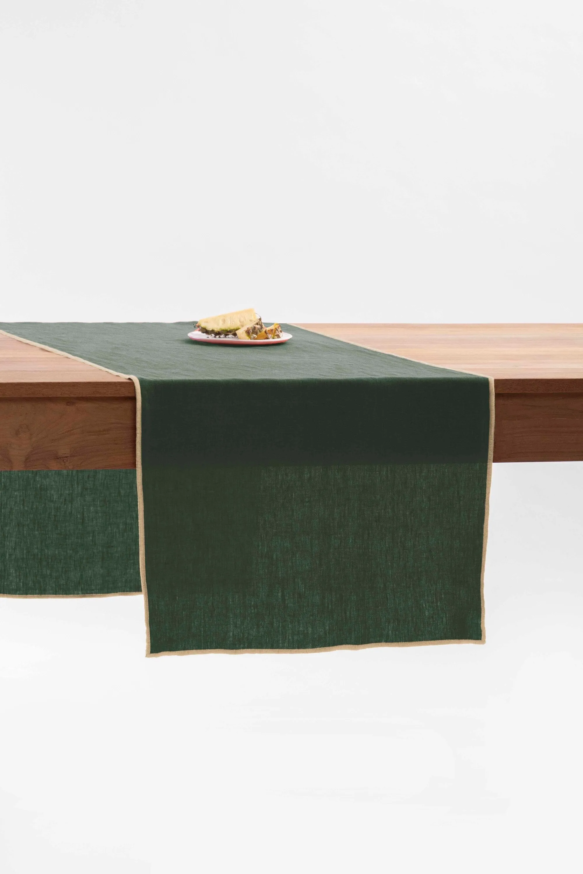 Linen Natural Needled Table Runner-Oatmeal