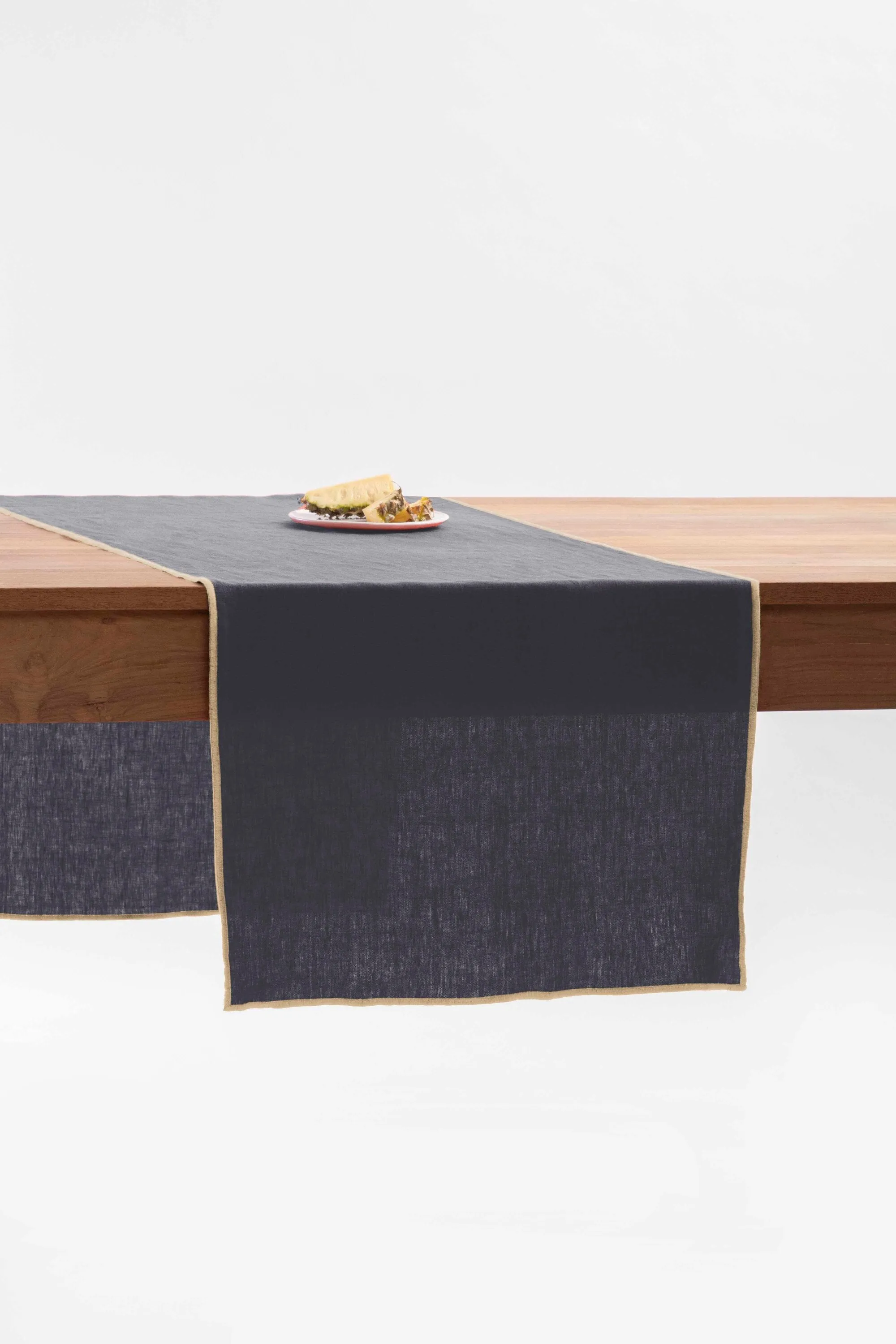 Linen Natural Needled Table Runner-Oatmeal