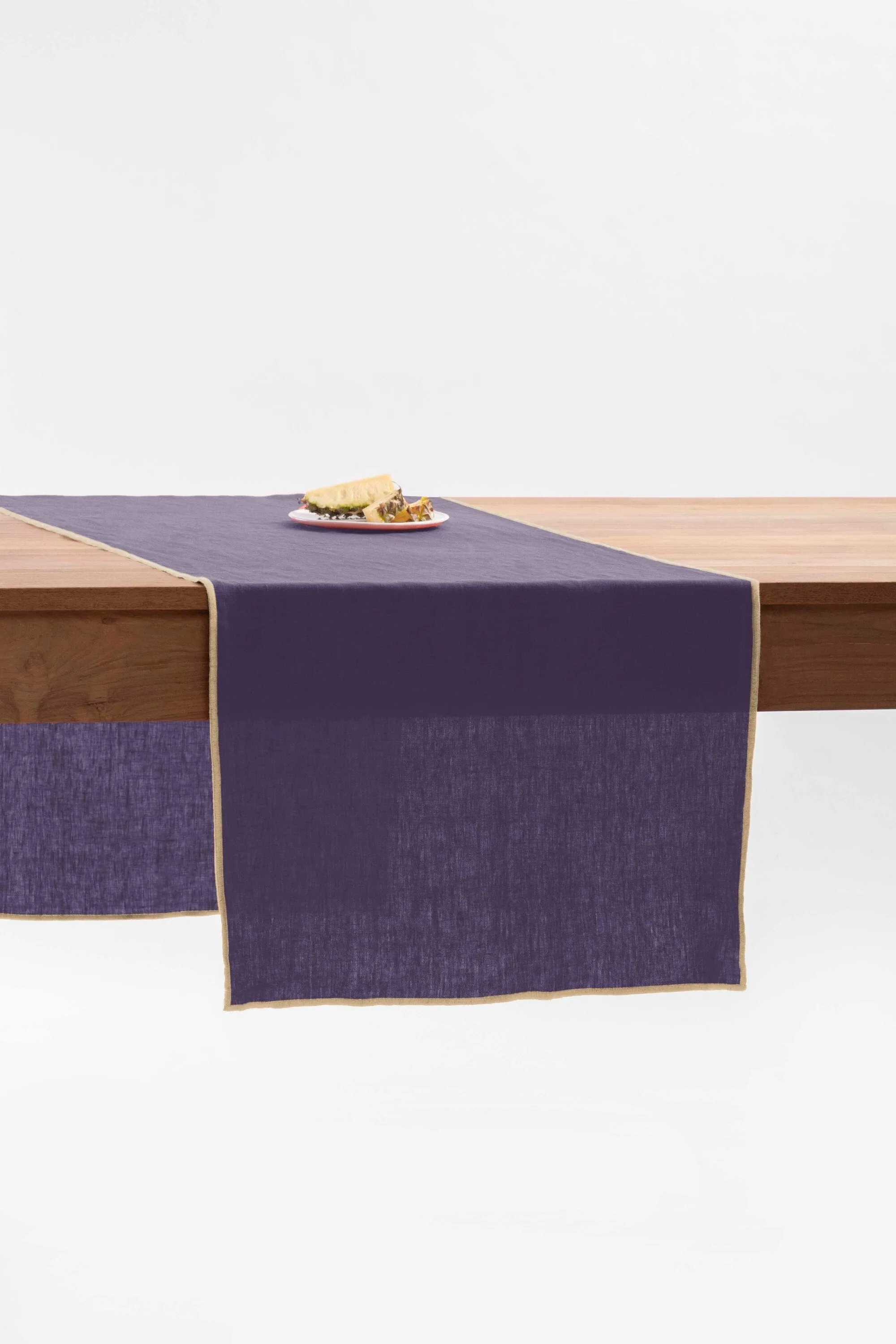 Linen Natural Needled Table Runner-Oatmeal
