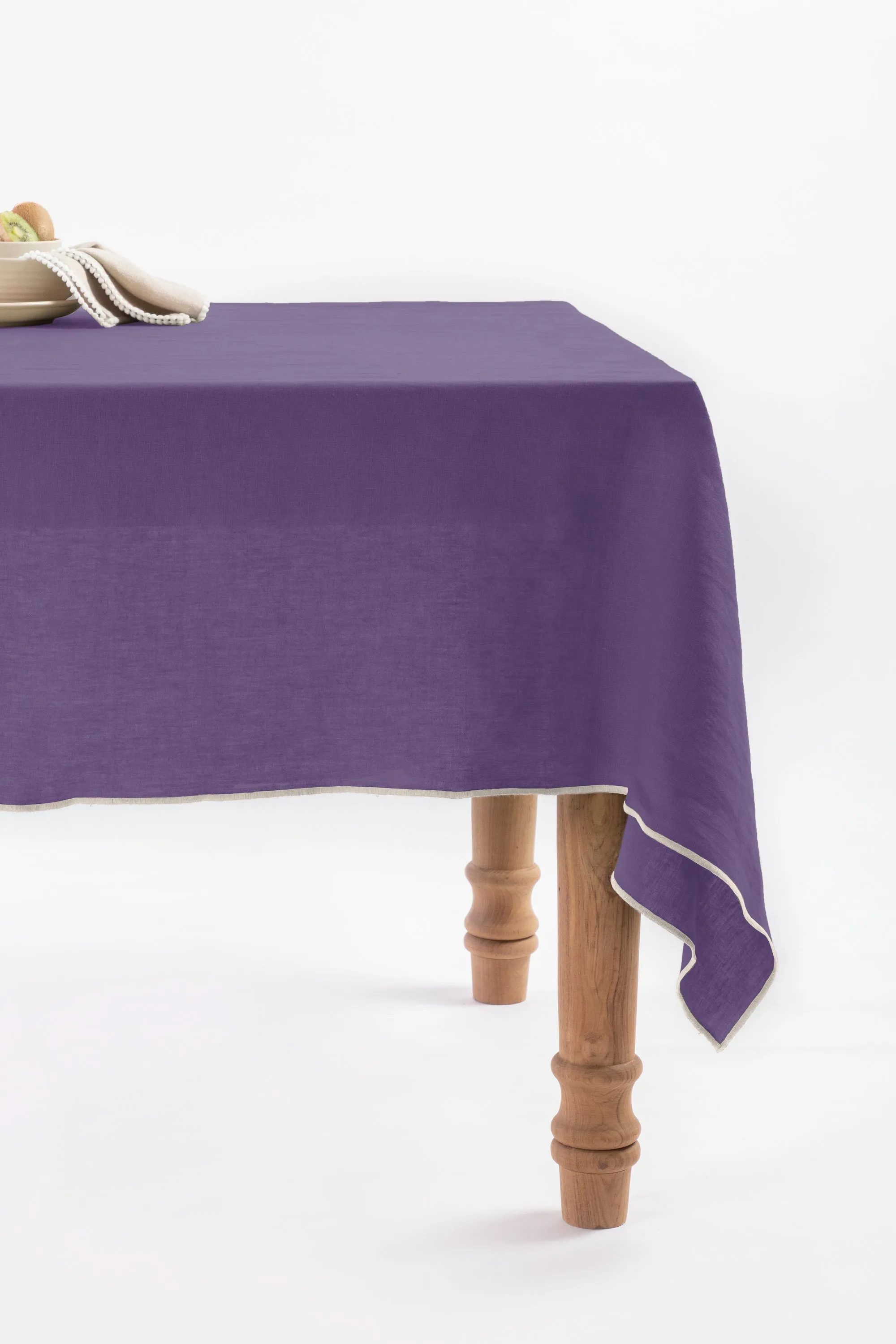 Linen Natural Needled Tablecloth-Oatmeal