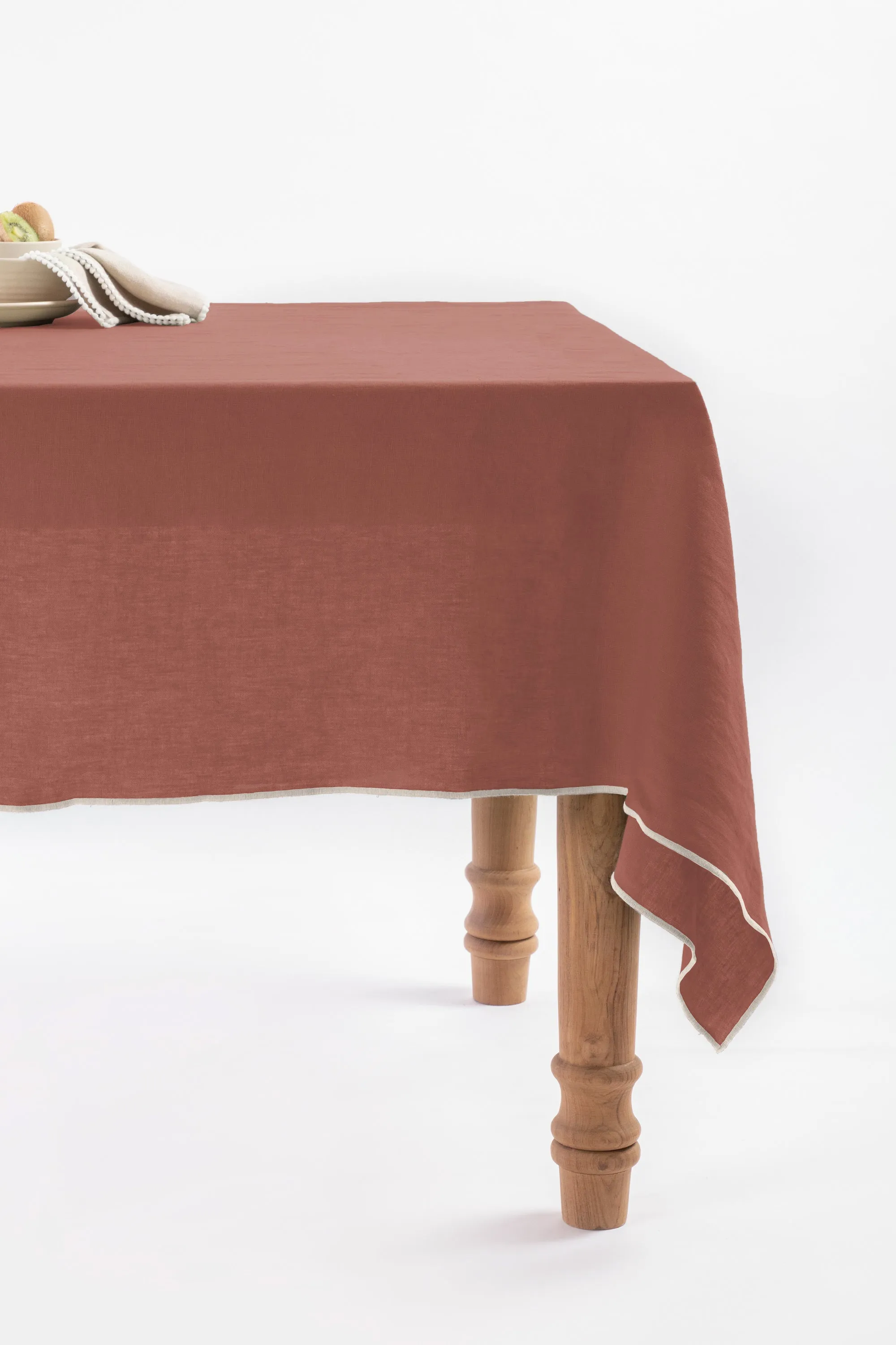 Linen Natural Needled Tablecloth-Oatmeal