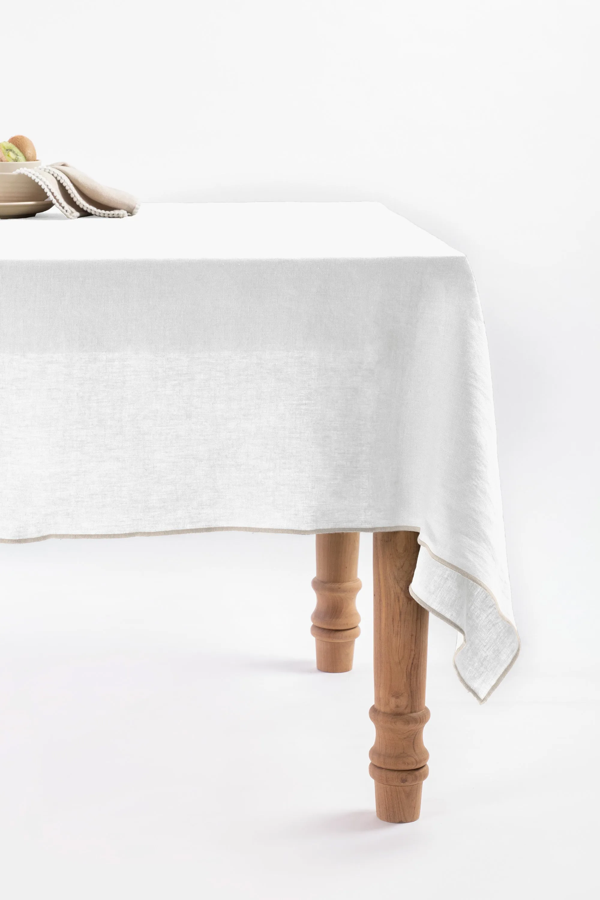 Linen Natural Needled Tablecloth-Oatmeal