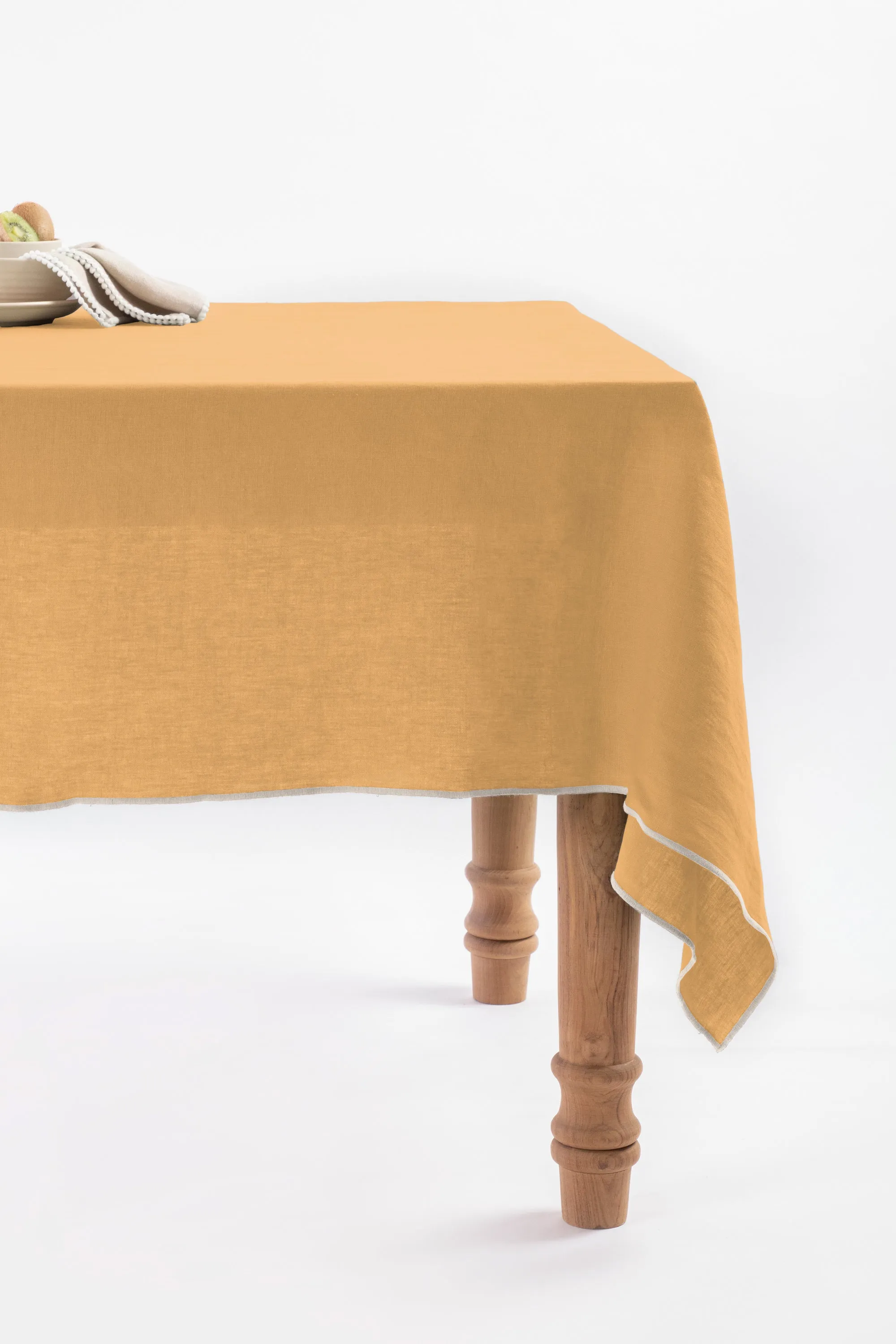 Linen Natural Needled Tablecloth-Oatmeal