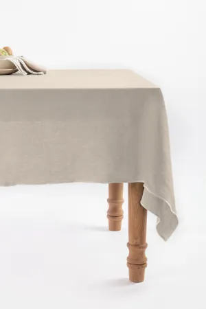 Linen Natural Needled Tablecloth-Oatmeal