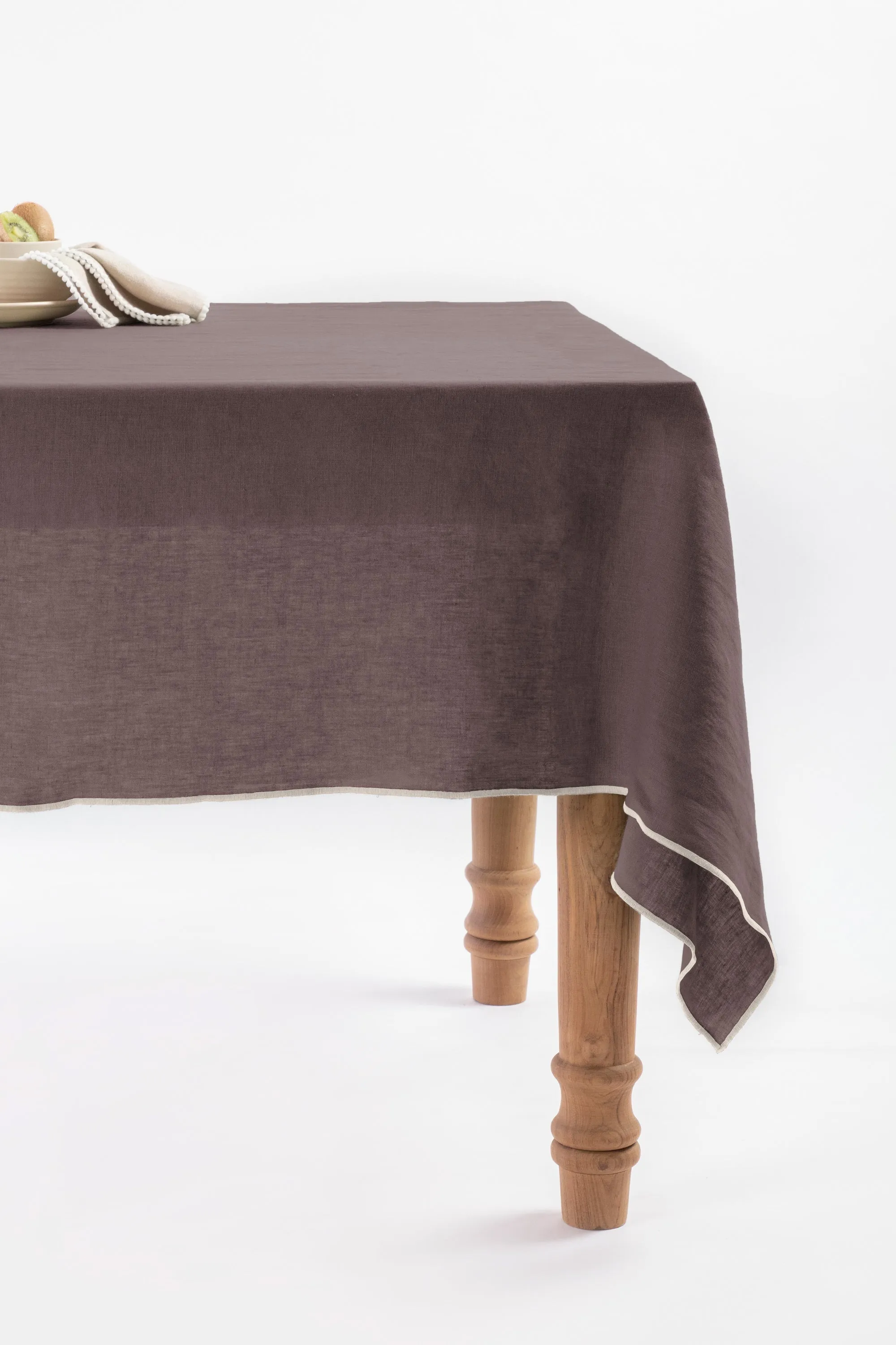 Linen Natural Needled Tablecloth-Oatmeal