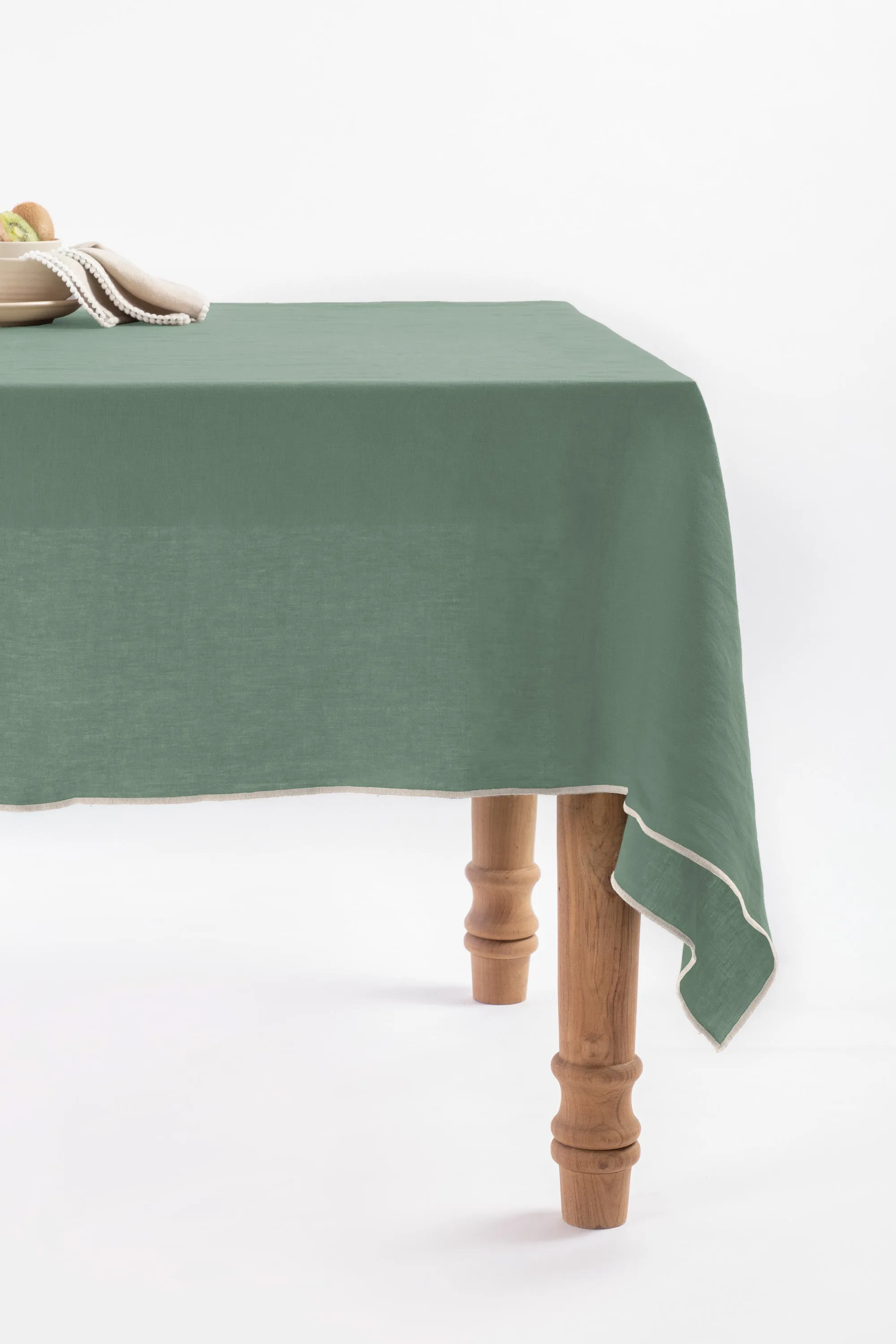 Linen Natural Needled Tablecloth-Oatmeal
