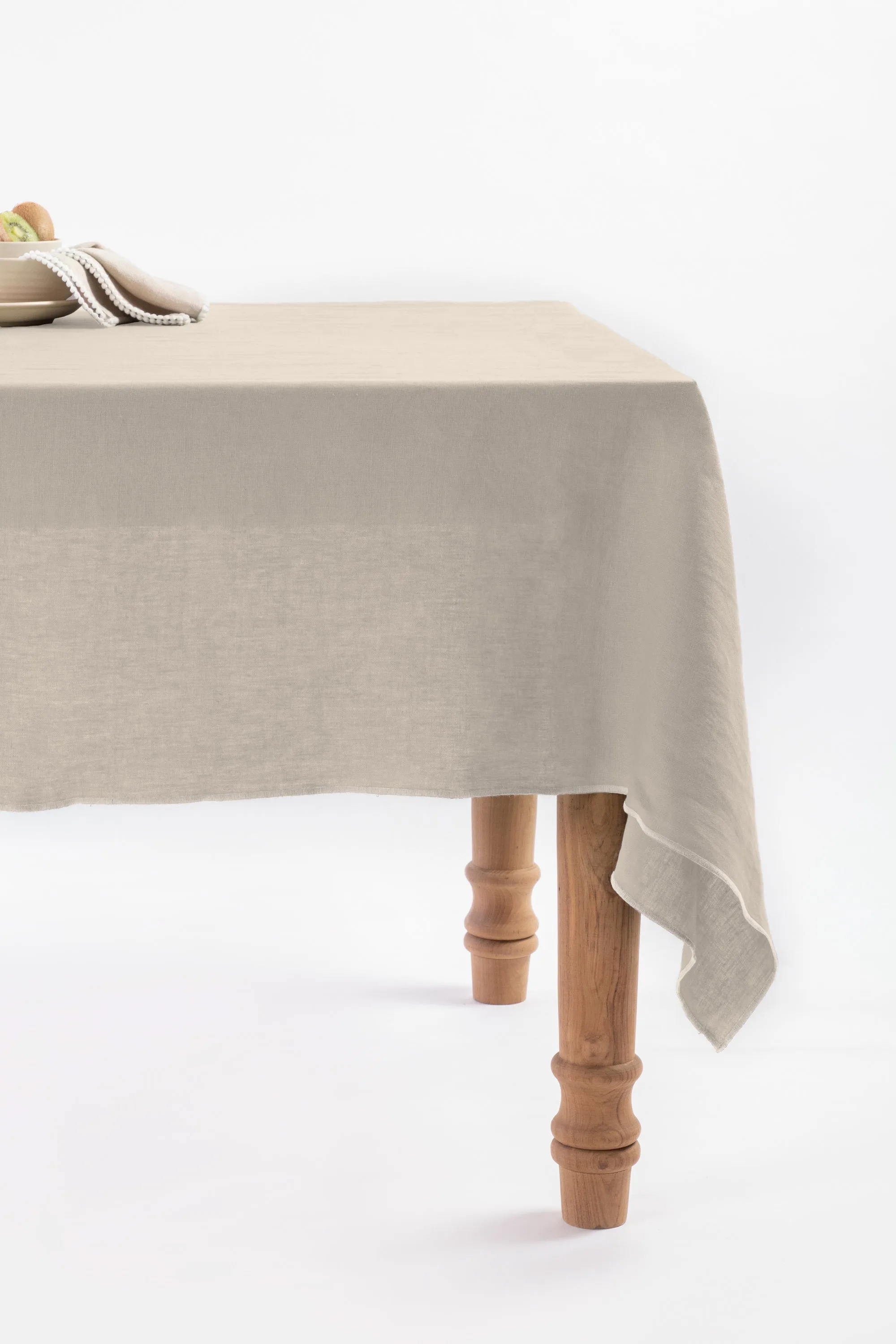 Linen Natural Needled Tablecloth-Oatmeal