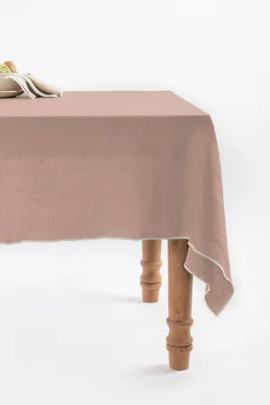 Linen Natural Needled Tablecloth-Sandy Beige