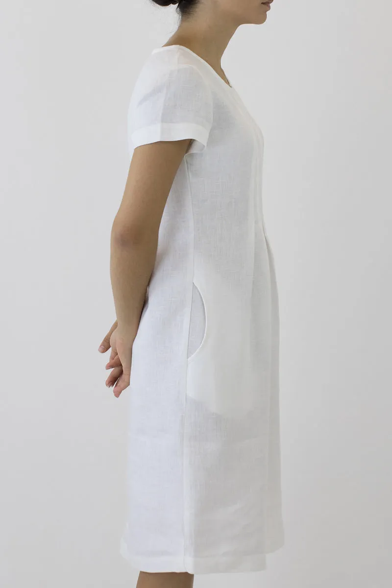 Linen Pleat Dress ML-04