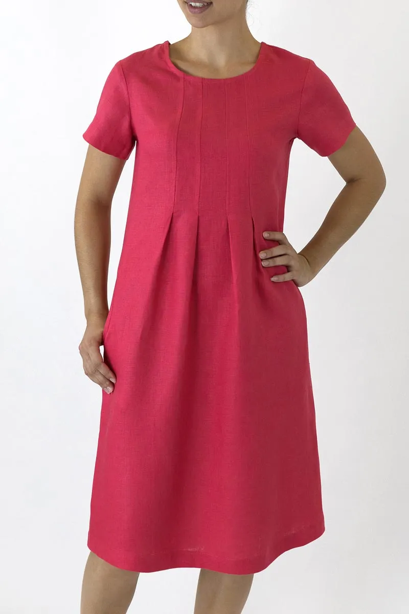 Linen Pleat Dress ML-04
