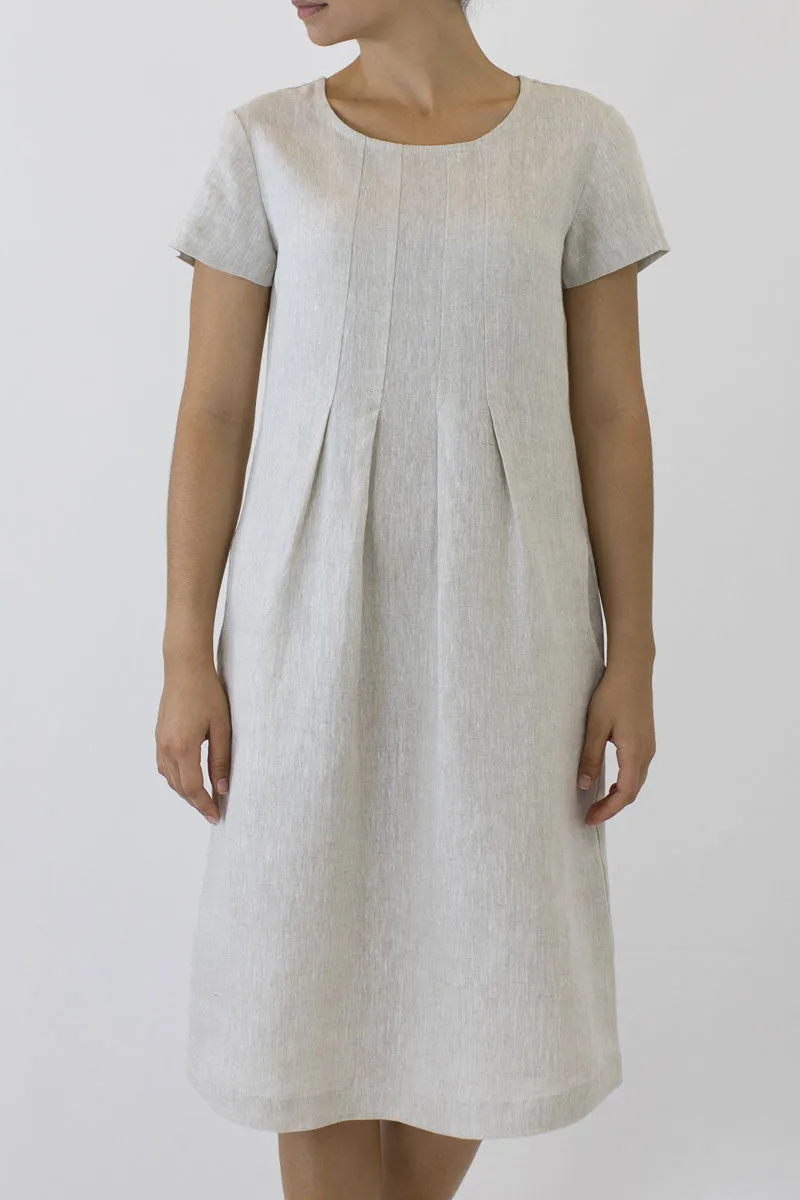 Linen Pleat Dress ML-04