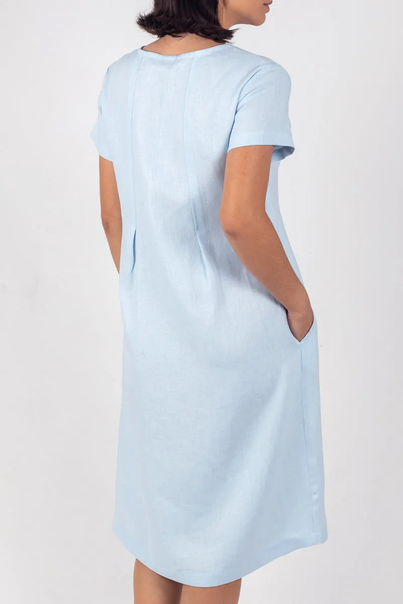 Linen Pleat Dress ML-04