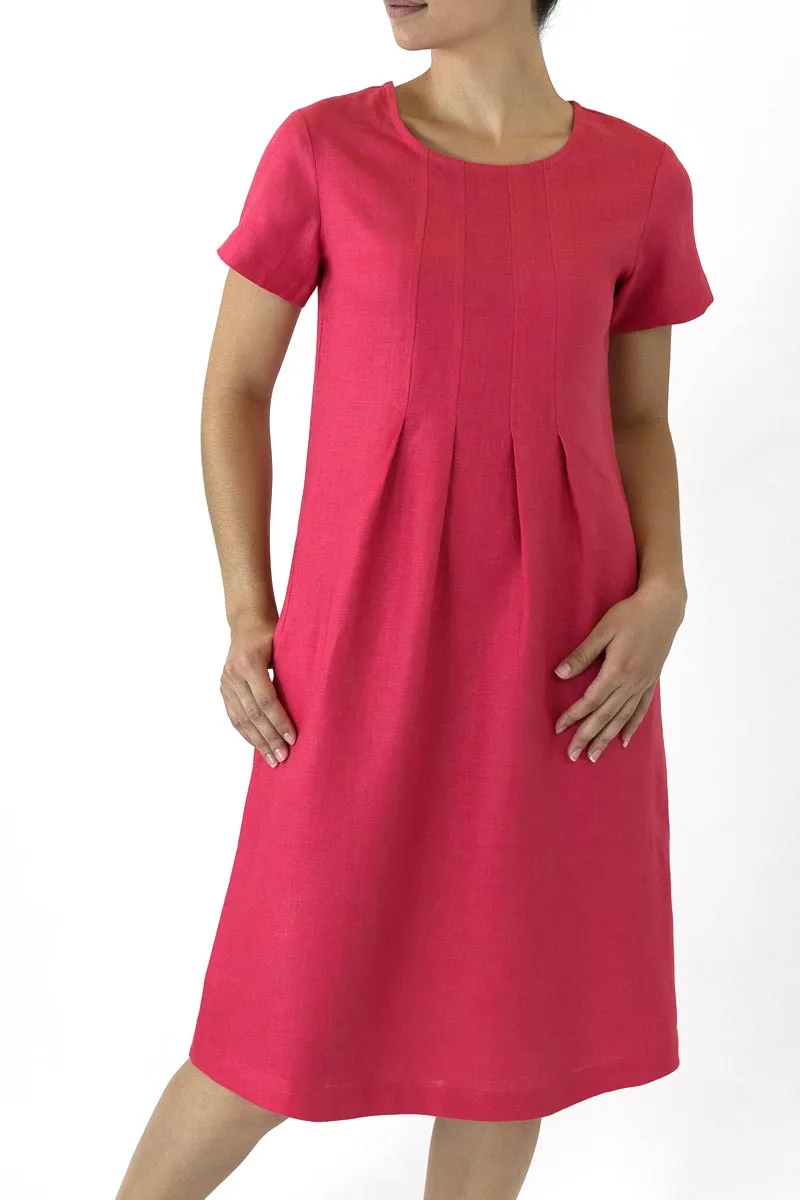 Linen Pleat Dress ML-04