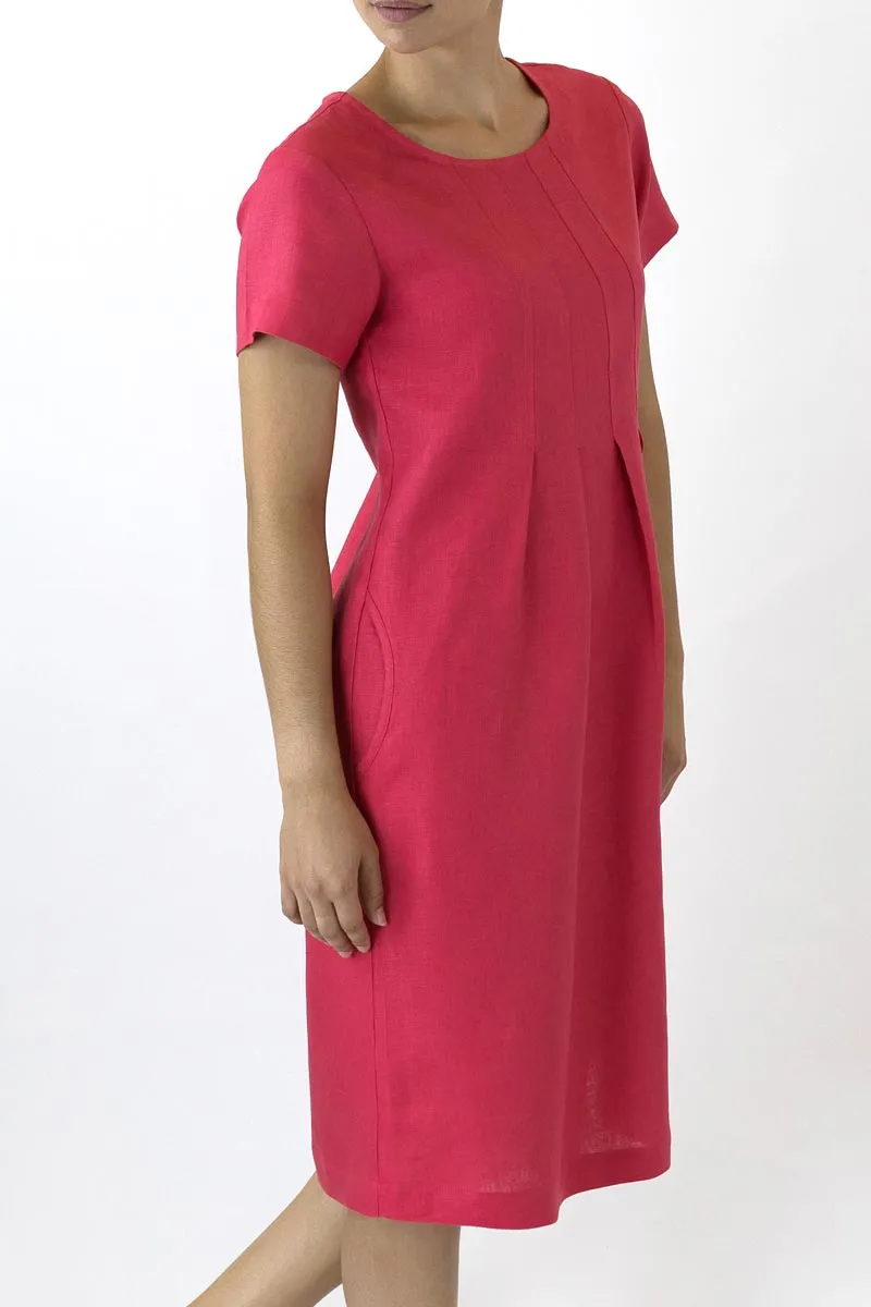 Linen Pleat Dress ML-04