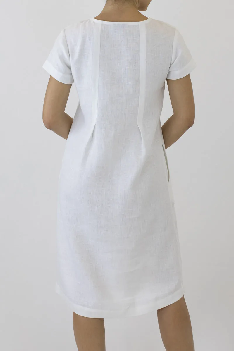 Linen Pleat Dress ML-04