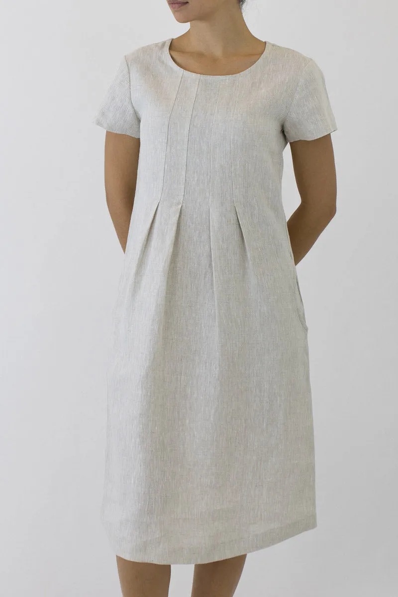 Linen Pleat Dress ML-04