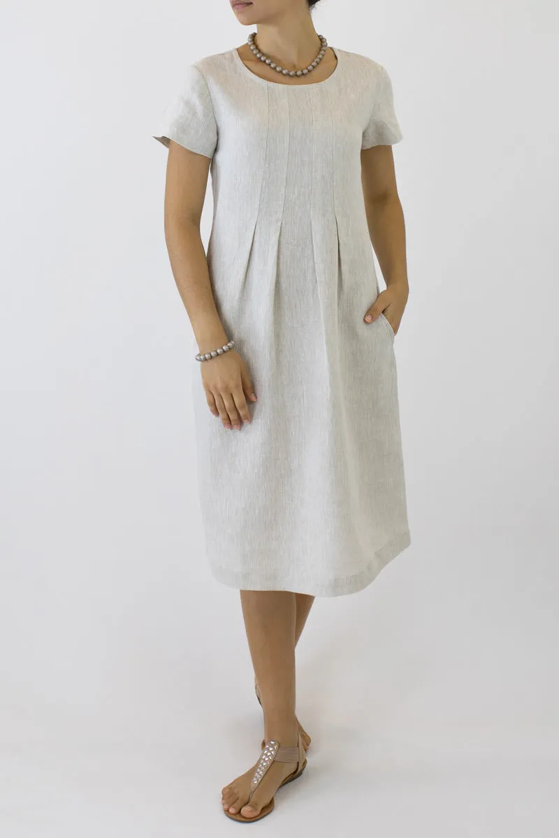 Linen Pleat Dress ML-04