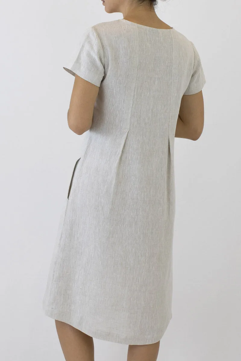 Linen Pleat Dress ML-04