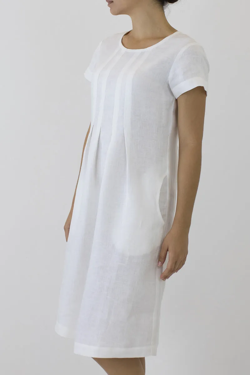 Linen Pleat Dress ML-04