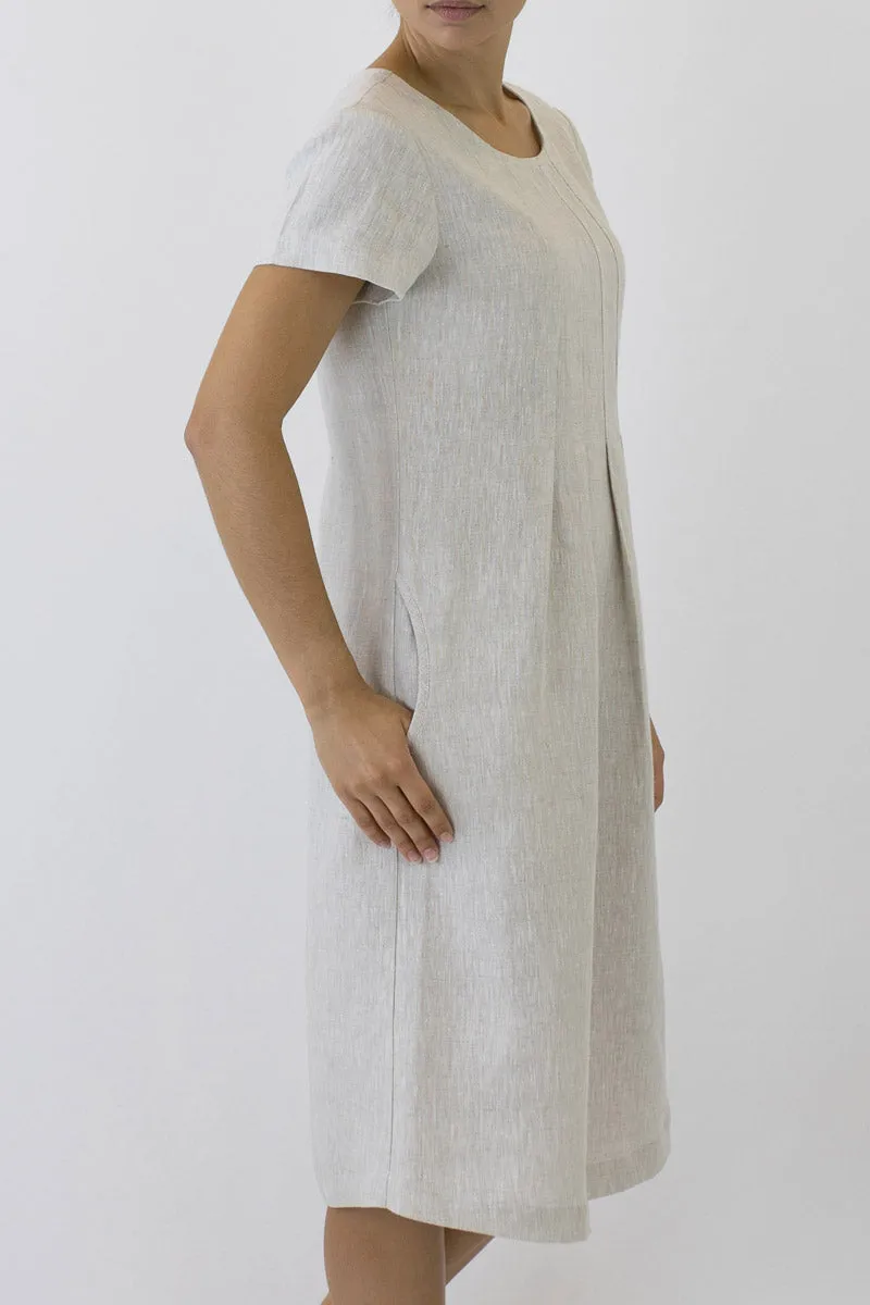 Linen Pleat Dress ML-04