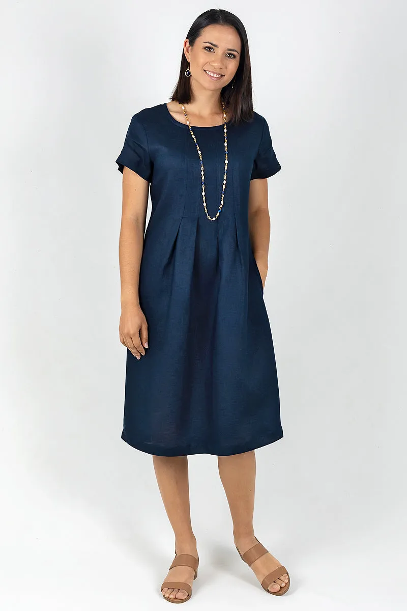 Linen Pleat Dress ML-04