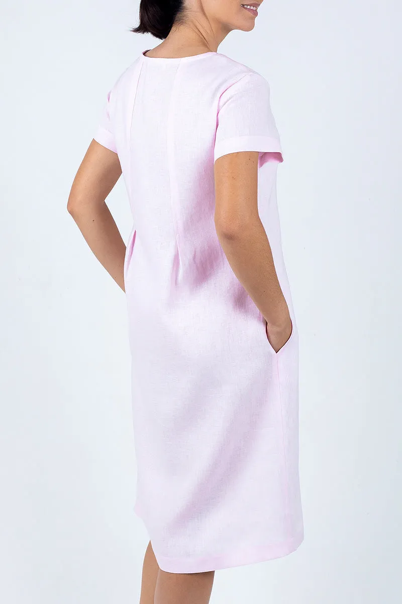 Linen Pleat Dress ML-04