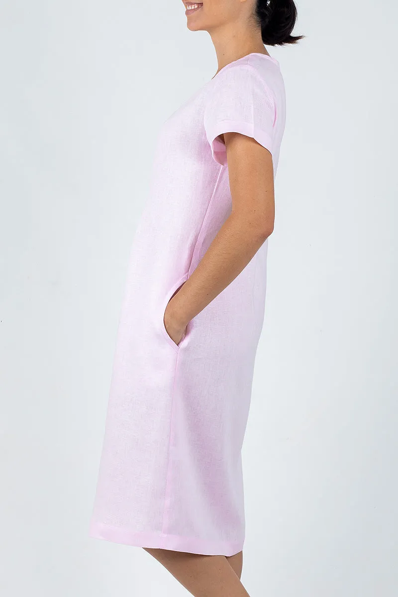 Linen Pleat Dress ML-04