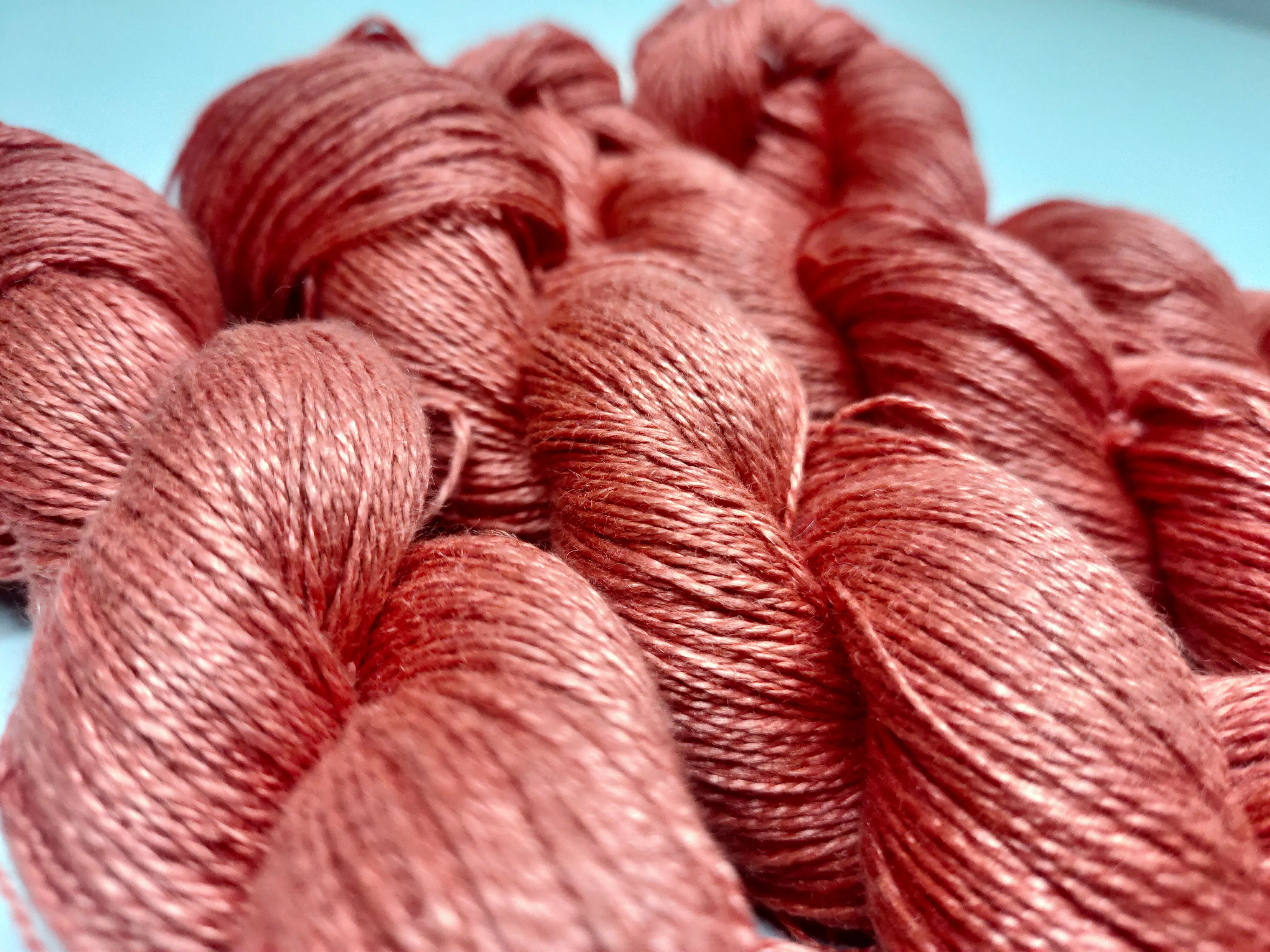 Linen Sportweight Yarn 2 PLY Orange